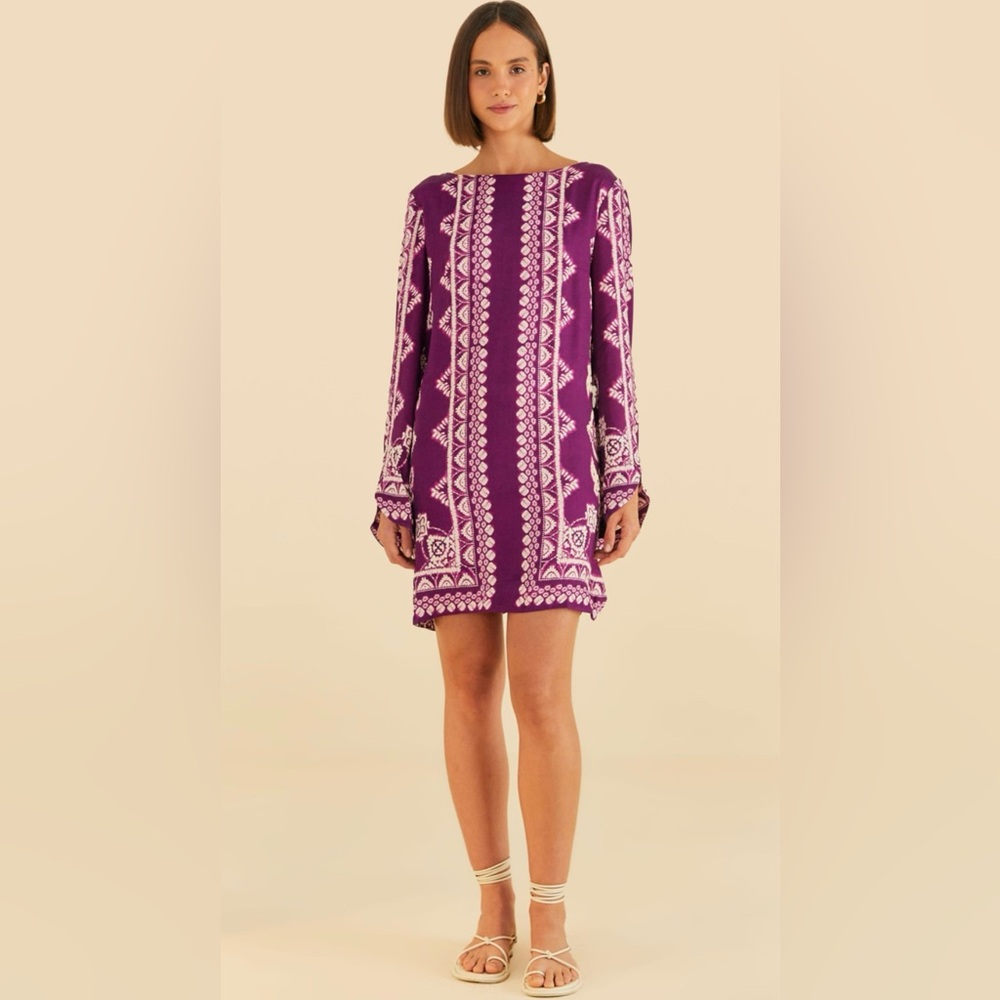 Farm Rio Scarf Purple dress Size XS